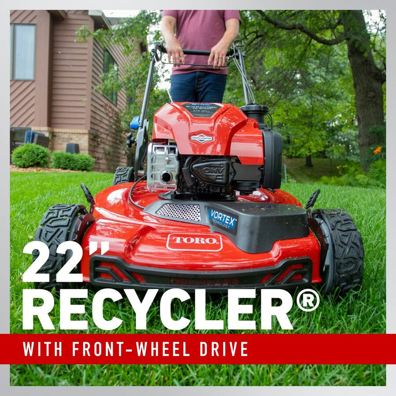 Toro 22 (56cm) Recycler® Self-Propel w/SmartStow® Gas Lawn Mower