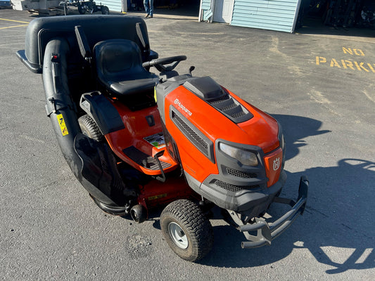 USED HUSQVARNA YTH24V48 RIDER WITH BAGGER